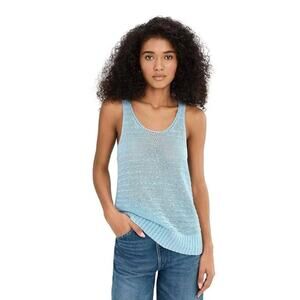Madewell | Linen Sweater Tank in Dusty Aqua Blue | Sz XL